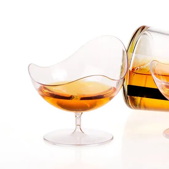 BPA Free 50ml Transparent Irregular Shape Disposable Cocktail Glass - Image 4
