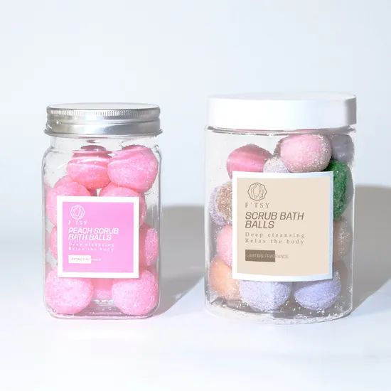 OEM/ODM Herbal Vitamin C Bath Candy Exfoliator Deep Cleansing Gentle Cleansing Sugar Scrub Balls - Image 6