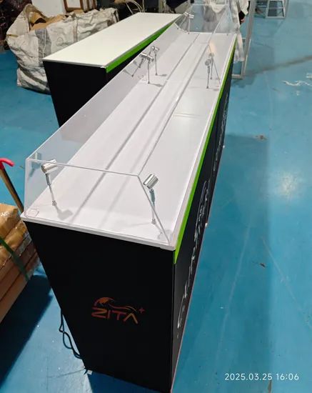 Custom Trade Show Counter Portable Backlit Exhibition Counter Promotion Reception Table - Image 5