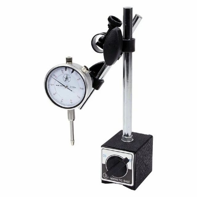 SS Dial Indicators, For Laboratory Material SS Weight 1.4 kg Clamp Holder 8 mm On/Off Switch Yes Dimension 9 X 6 X 26 - Image 3