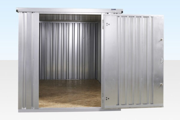 Flat Pack Containers / 4M X 2.1M Flat Pack Container Store – Galvanised - Image 4