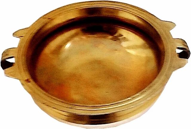 Brass Urli Color Gold Material Brass Finish Polished Capacity 1 Litre Usage Event Decor Design Style Ethnic Design Curved - Image 6