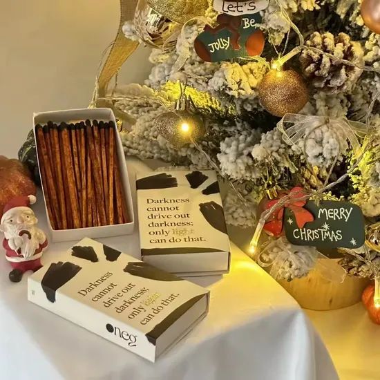 Christmas Customized Logo Gift Matches Personalized Decorative Candle Matches Box - Image 6
