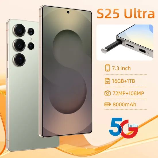 S25 Ultra 5g Smartphone Android 5g Gaming 16tb+1tb Storage 108MP Rear 4K LED Deca Core Global Version French English - Image 5