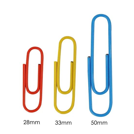 Foska Office Stationery Vinyl Coated Colorful Plastic Paper Clips - Image 2