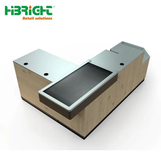 Wooden Color Cashier Checkout Counter Customized - Image 1
