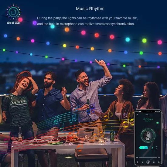 Smart LED Ball String Lights with APP Control for Home Decor - Image 5