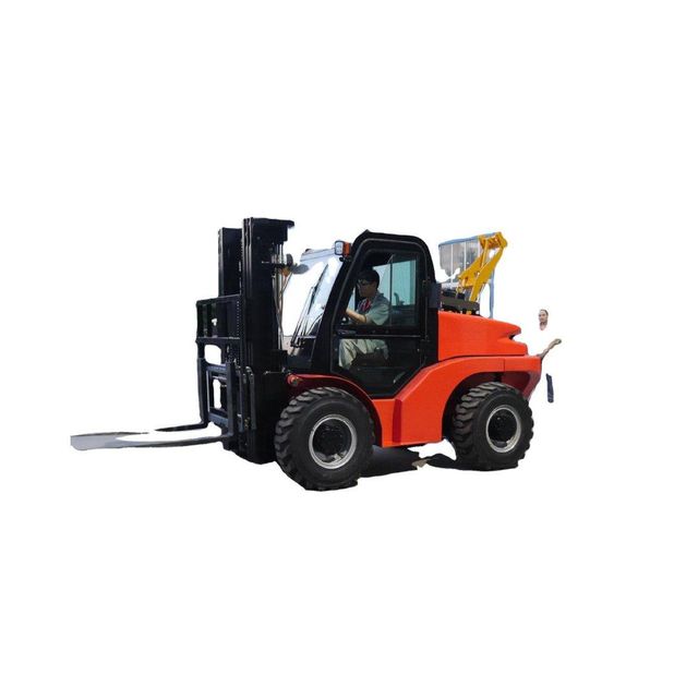 diesel forklift for heavy duty outdoor operations powerful machine with strong engine rugged tires and high lifting capacity suitable for construction sites and industrial yards - Image 4