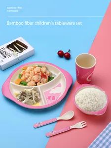 Food Grade Adorable Kids Plate Sets Melamine Tableware Dinnerware - Image 4