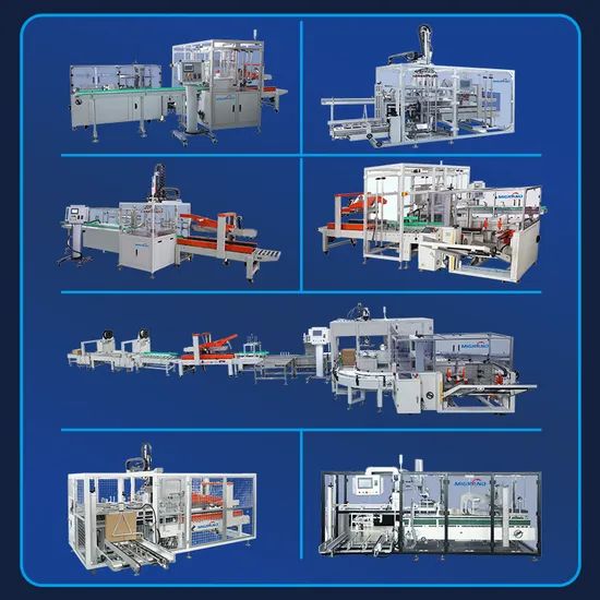 Automatic Box Commercial Packing Machine Line with Robots Stacking and Pallet Strapping Machine - Image 2