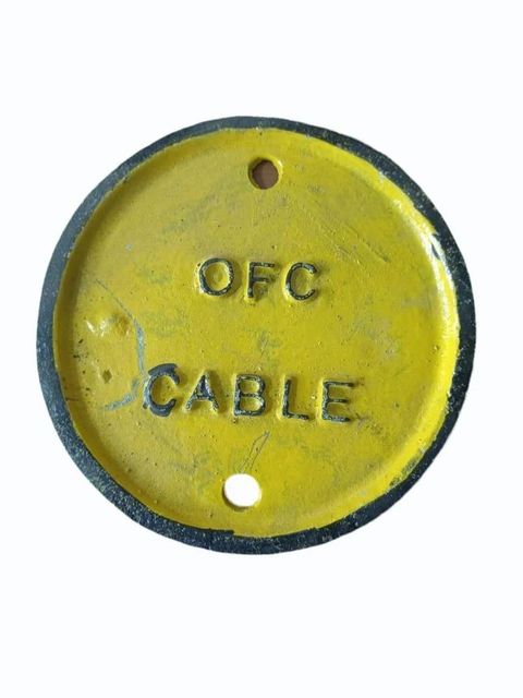 Cast Iron Cable Route Marker, For Fibre Optic Size 6 Color yellow Material Cast Iron Usage/Application Fibre Optic Country of Origin Made in - Image 3