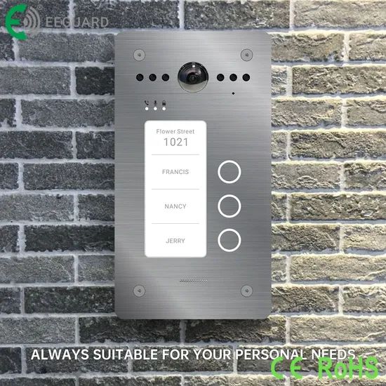 TCP/IP Video Intercom Door Phones for 3 Familys IP65 Villa Wide-Angle Panel - Image 5