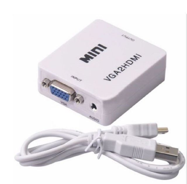 CBR TSS Mini VGA 2 HDMI Converter, Male Brand CBR Color White Weight 99 gm Material ABS Warrenty 2 Years Converter type - Image 3