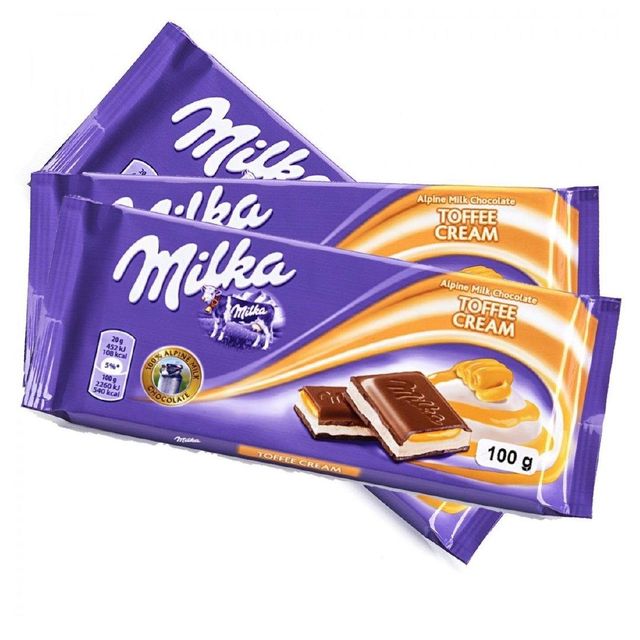 Premium Milka Toffee Cream 100g - Gourmet Chocolate Bar - Image 1