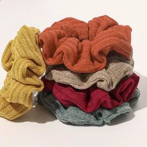 Factory Price Autumn Winter Striped Creative Large Intestine Headband - Image 4