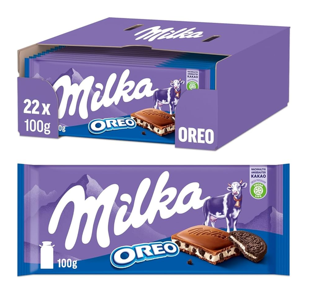 Milka Milk Chocolate bars with Oreo Vanilla Flavour Cookies, 100g - Image 4