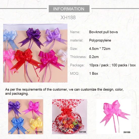 Party Decoration Gift Pull Bow Plastic Ball Flower Wedding Ribbon - Image 5