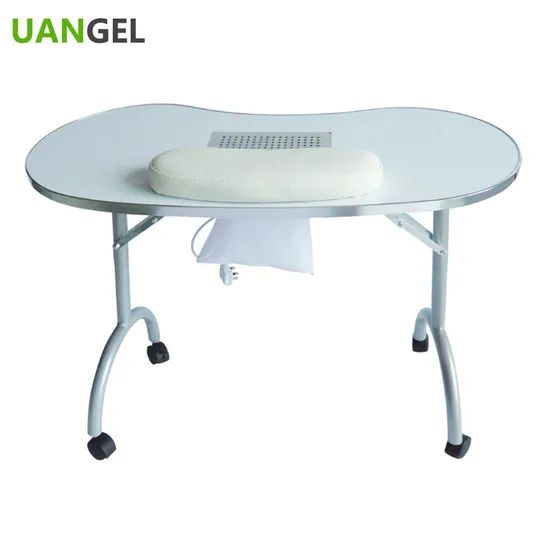 Portable Manicure Nail Table Color White Material MDF Condition New Model NO. 9001A Trademark UANGEL HS Code 8543709990 Customized - Image 1