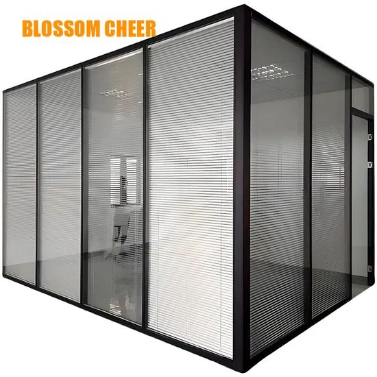 Sleek Modern Aluminum Glass Office Partition Wall Solutions Color Black Style Modern Model NO. BC1865 Security Rating A HS Code - Image 3