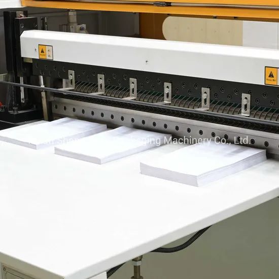 Embossed Paper Roll Sheeter Cutting Machine Weight 3600 Kg PLA Mitsubishi Total Power 7 Kw Model NO. SX-D1100 Blade Material - Image 2