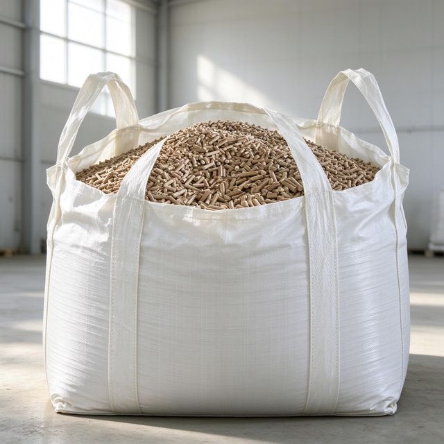 Natural Wood Pellet Fuel Big Bags for Efficient Combustion and Convenient Storage in Suitable Biomass Heating Systems - Image 1