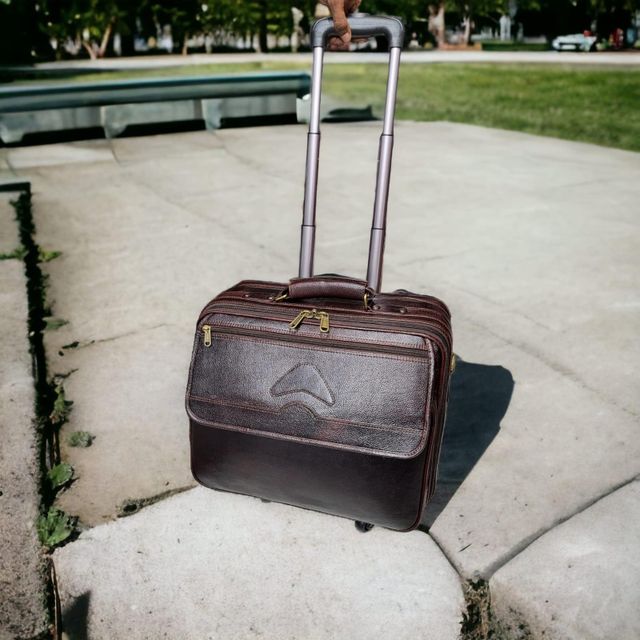 Genuine Leather Trolley Bags - Image 3