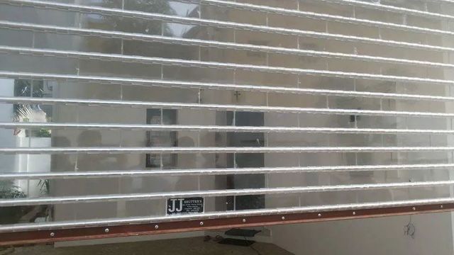 Full Height Polycarbonate Rolling Shutter Style Full Height Position Exterior, - Image 1