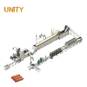 Full Automatic Sausage Meat Food Continuous Thermoforming Forming Packing Line Vacuum Sausage Machine Packaging Machine - Image 1