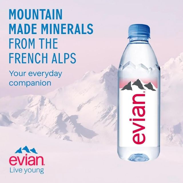 Evian Still Mineral Water Taste Natural Packaging PET bottle Shelf Life 24 Months Flavor Taste-neutral Place of Origin France - Image 1