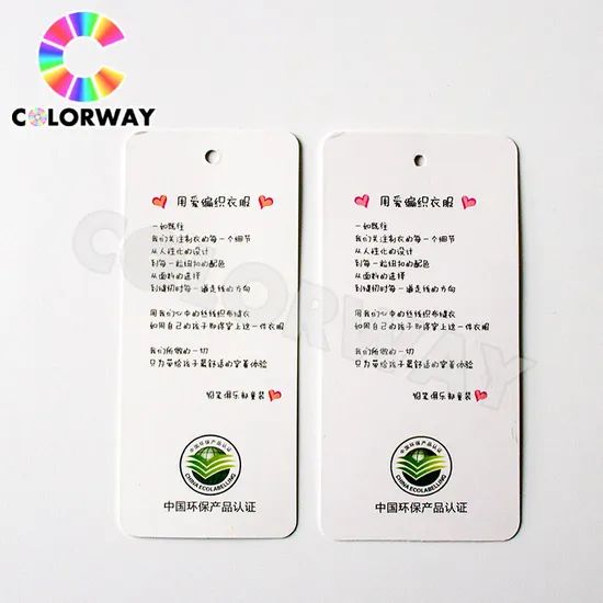 Recycled Paper Jeans Hang Tag Type Hang Shape Strip Size 4cm*9cm Material Paper Pattern Printed Model NO. DC-57 Origin - Image 5