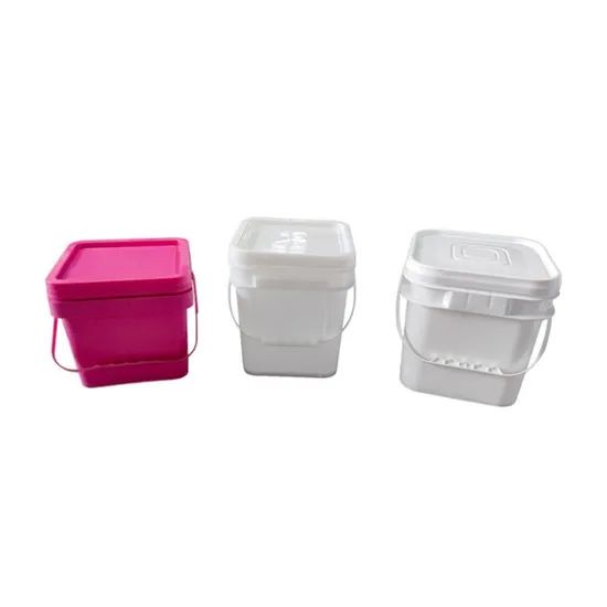 Pink Plastic Ice Bucket High Airtight Reusable Customizable Colors 5 Gallon Plastic Square Pail - Image 3
