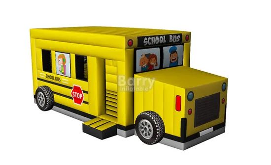Custom Inflatable Bouncer Jumping Castle School Bus Theme Funny Playground - Image 4