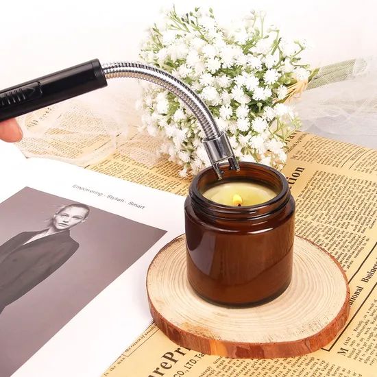 Candle Lighter for Fireplaces with Extended Handle & Heat Shield - Image 2