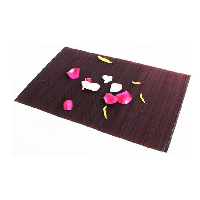 Bamboo Table Plate mat, Rhombic pattern color bamboo Place mats - Image 3