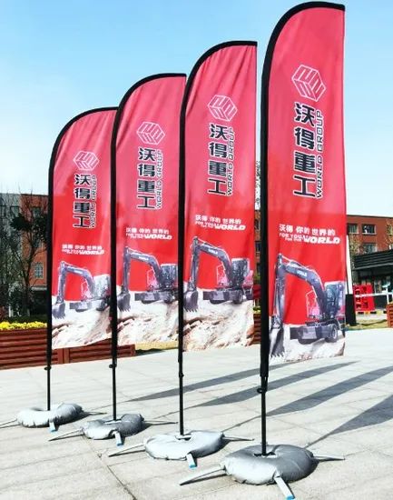 Factory Advertising Tear Drop Flying Feather Free Custom Banner Beach Flag Flags Banners - Image 3