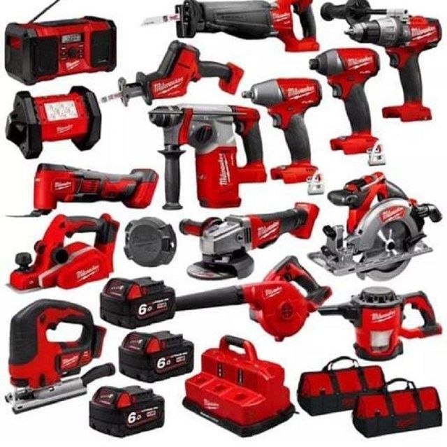 Milwaukee M-18 Cordless 18V Combo Kit with 5 Battery & Charger, Brushless Drill Wrench 17-Tool Power Tool Combo - Image 3