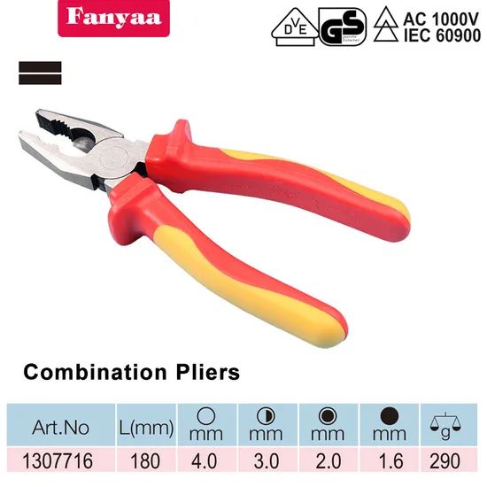 Ergonomic Insulated Combination Pliers for Electricians and DIY Projects - Image 1