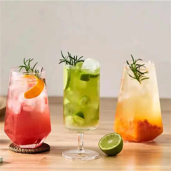 Factory Direct Transparent Creative Cocktail Glass Cup for Iced Coffee Juice Beverage Milk - Image 3