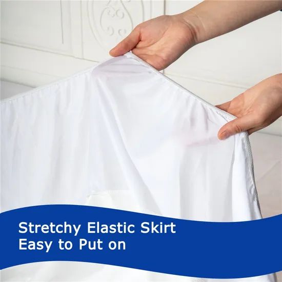 Smooth Top Mattress Protector Waterproof Breathable Deep Pocket Mattress Cover Polyester - Image 3