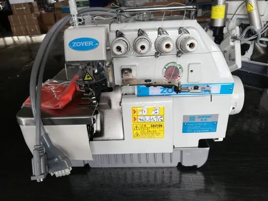 Zhejiang Zoyer 4-Thread Garment Overlock Sewing Machine Color CE Power 550W Condition New Drive Foot Step Trademark - Image 3