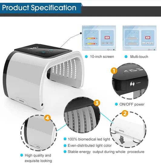 ADSS Powerful Skin Rejuvenation LED PDT Machine Bio-Light Therapy - Image 6
