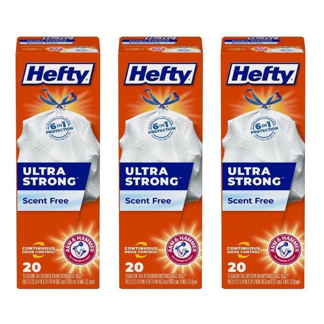 Hefty Ultra Strong Kitchen Trash Bags Heavy Duty Drawstring Tall Garbage Bags - Image 5