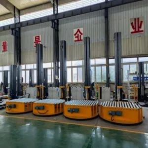 High Efficient Stretch Film Mobile Packing Machine for Manual Vertical Pallet Online Wrapping Machine with Lift Membrane Frame - Image 5