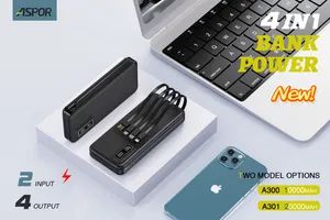 Fast Charging Portable Battery Pack 10000mAh for Smartphones Trademark Aspor Model NO. A300. Origin Guangzhou Color - Image 5