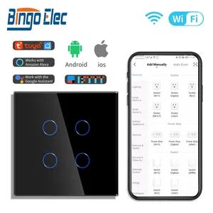 Bingoelec European Alexa Control 600W WiFi Smart Touch Wall LED Light Home Tuya Smart Switch - Image 4