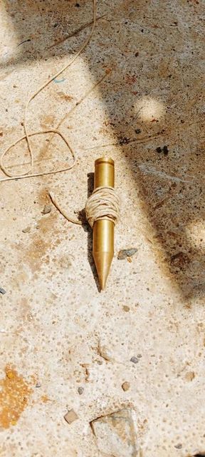 Brass Plumb Bobs With Rope, Packaging Type: Packet Weight 400 gm Material Brass Packaging Type Packet Country of Origin Made in - Image 1