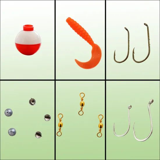 Customized PVC Plastic Box Fishing Accessories Tackle Set OEM Yes MOQ 500 Size Middle Sinker 7PCS Origin China Siwivels - Image 2