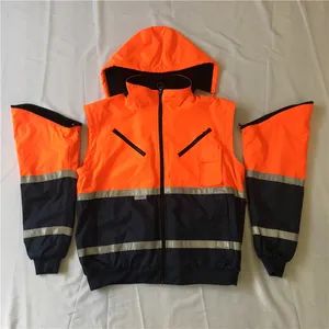 Winter High Visibility Safety Jacket Reflective Workwear Origin China Trademark OEM Thickness Thick Color Fastness 4 Label Customized - Image 6