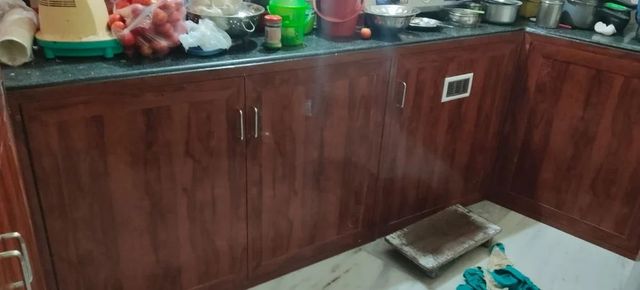 Pvc Modular Kitchen Cupboards Width 600 mm Height 1200 mm Finish Laminate No. Of Doors 4 Door Door Style Swing Door Lifespan - Image 1
