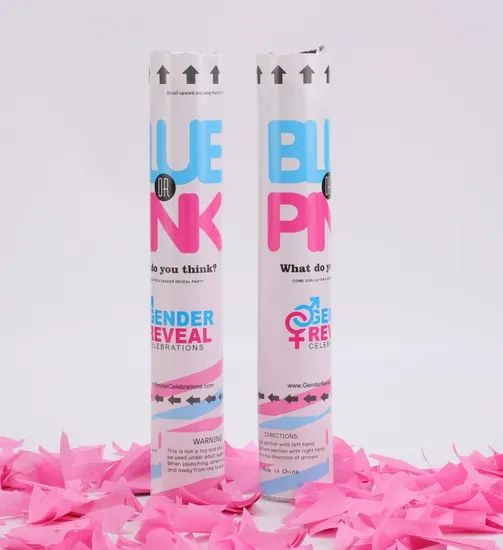 Wholesale Party Decoration Gender Cannon Biodegradable Poppers Confetti Poppers - Image 4